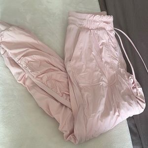 Lululemon dance studio lined joggers in pink mist